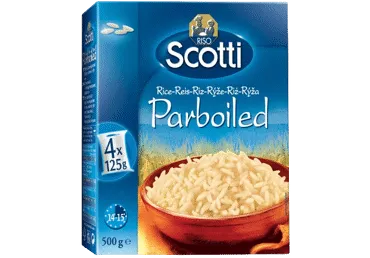 Plikyti ryžiai RISO SCOTTI PARBOILED (4 x 125 g), 500 g
