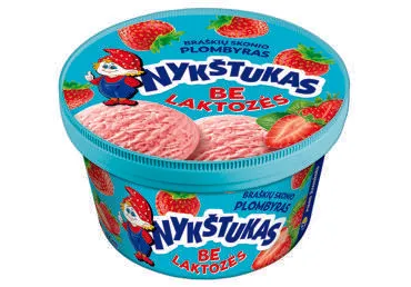 Plombyras NYKŠTUKAS, braškių skonio, be laktozės, 400 g