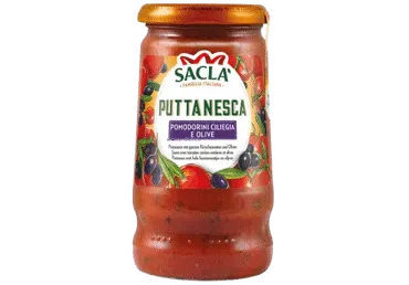 Pomidorų ir alyvuogių padažas SACLA PUTTANESCA, 350 g