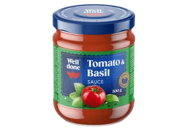 Pomidorų ir bazilikų padažas WELL DONE, 500 g