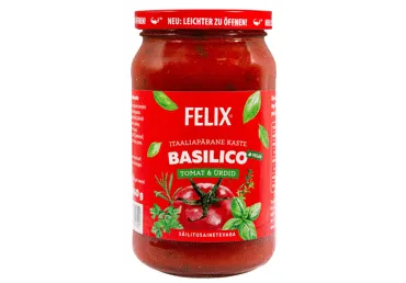 Pomidorų padažas FELIX su bazilikais ir alyvuogių aliejumi, 360 g