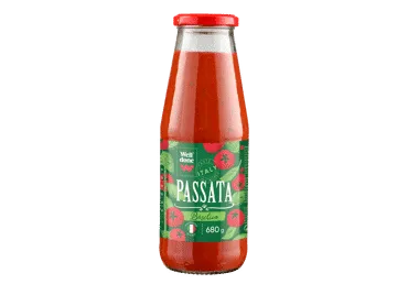 Tomātu biezenis Passata ar baziliku WELL DONE 680g