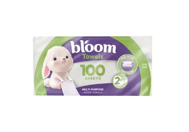 Popier. rankšluosčiai BLOOM, 1 rit., 2 sluoksn., 100 lap., 1 vnt.