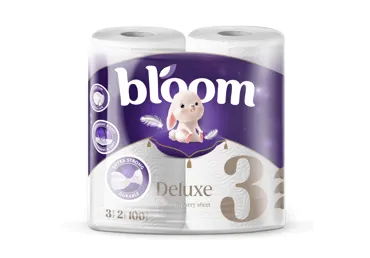 Pop. rankšluosčiai BLOOM DELUXE, 2 rit., 3 sluoksn.,100 lap., 2 vnt.