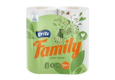 Popieriniai rankšluosčiai GRITE FAMILY (2 sluoksnių), 2 vnt.