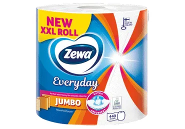 Popieriniai rankšluosčiai ZEWA JUMBO EVERYDAY, 2sl, 440lap, 1rit