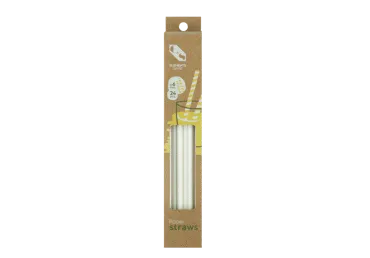 Popieriniai šiaudeliai ELEMENTS SENSE 24vnt, balti