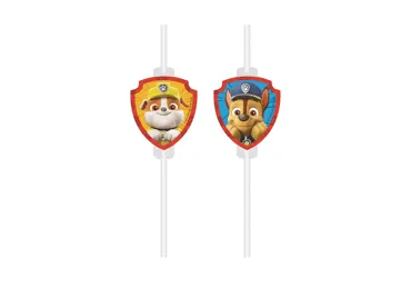 Popieriniai šiaudeliai PAW PATROL, 4 vnt., 4 vnt.