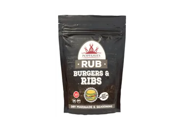 Prieskonių mišinys POPPAMIES BURGERS & RIBS RUB, 200 g