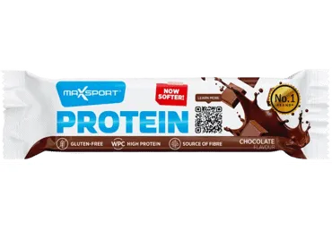 Proteino batonėlis MAXSPORT, su šokoladu, be gliuteno, 50 g