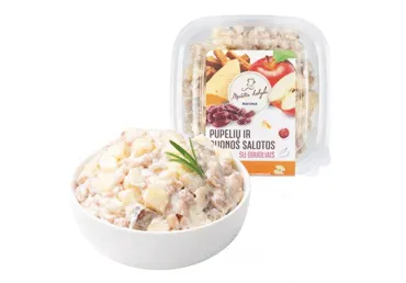 Pupelių ir duonos salotos su obuoliais, 300 g