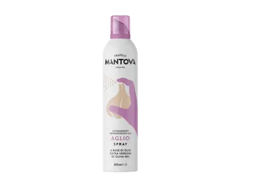 Purškiamas ypač grynas alyvuogių aliejus MANTOVA, česnakų skonio, 200 ml