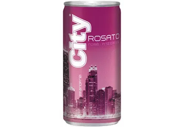 Pus. putojantis baltasis sausas vynas CITY ROSATO FRIZZANTE, 200 ml