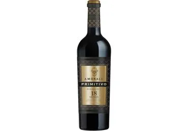 Pusiau sausas raudonasis vynas Amorale Primitivo Puglia IGT 18% 0,75L