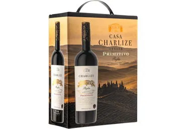 Pusiau sausas raudonasis vynas su SGN CASA CHARLIZE Primitivo Puglia 3l