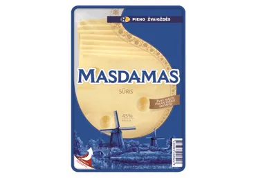 Puskietis sūris MASDAMAS (riekelės), 45 % rieb. s. m., 150 g