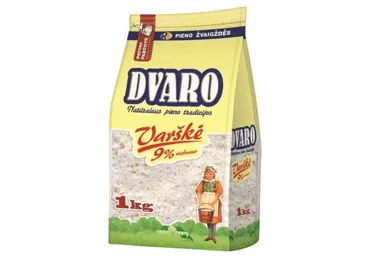 Pusriebė varškė "DVARO", 9 % rieb., 1 kg