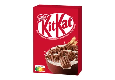 Pusryčių dribsniai NESTLE Kit Kat, kakavos skonio, 330 g
