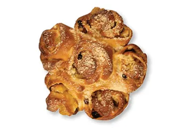 Pyragas su plikyto kremo, razinų ir cukatų įdaru, 460 g
