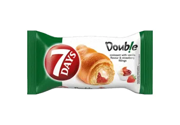 Kruasāns 7DAYS DOUBLE zemeņu-vaniļas 60g