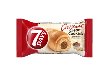 Kruasāns 7DAYS ar riekstu krēma pildījumu  un cepumu gabaliņiem 60g
