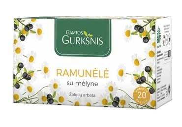 Ramunėlių su mėlynėmis arbata GAMTOS GURKŠNIS, 20 vnt.