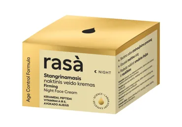 Stangrinamasis veido kremas, naktinis RASA AGE CONTROL, 50 ml
