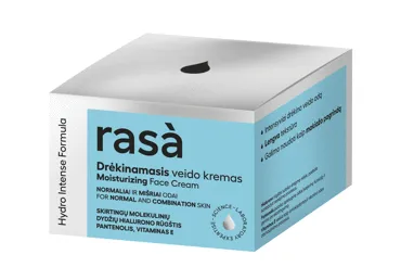 Drėkinamasis veido kremas normaliai, mišriai odai RASA HYDRO INTENSE, 50 ml