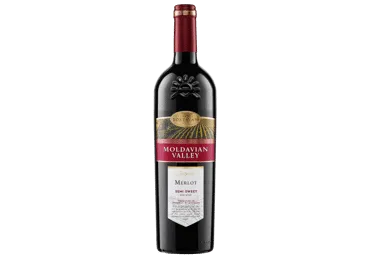 Raudonasis pusiau saldus vynas MOLDAVIAN VALLEY MERLOT, 750 ml