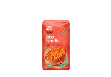 Raudonieji lęšiai WELL DONE, 400 g