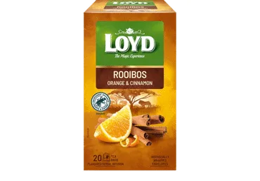 Raudonoji arbata LOYD su apelsinais ir cinamonu, 40 g