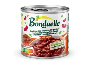 Raudonosios pupelės BONDUELLE su aitriųjų paprikų padažu, 430 g