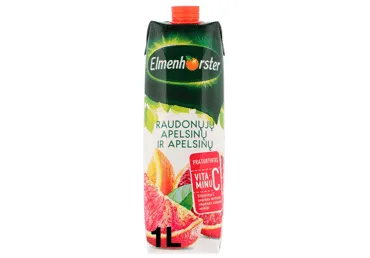 Raudonųjų apelsinų sulčių gėrimas su saldikliu ELMENHORSTER, 23 %, 1 l