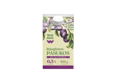 Paniņas WELL DONE plūmju 0,5% 500g