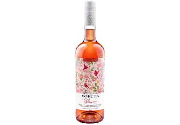Rausvasis pusiau saldus vaisių ir uogų vyno gėrimas VORUTA BLOSSOM, 0,75 l