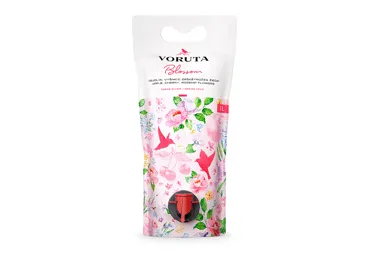 Rausvasis pusiau saldus vyno gėrimas VORUTA BLOSSOM, 1000 ml