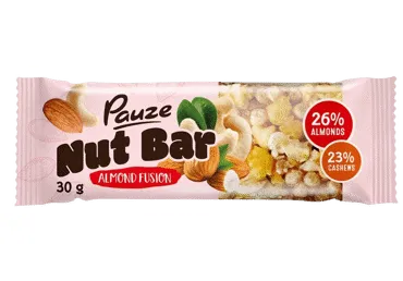 Riešutų batonėlis su migdolų riešutais PAUZE, 30 g