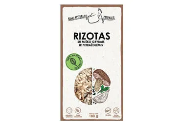 Rizotas NAMŲ RESTORANO PATIEKALAI su miško grybais ir petr., 180 g