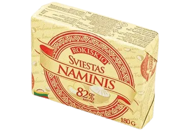ROKIŠKIO NAMINIS sviestas, 82 % rieb., 180 g