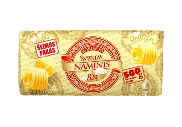 Sviestas ROKIŠKIO NAMINIS, 82% riebumo, 500 g