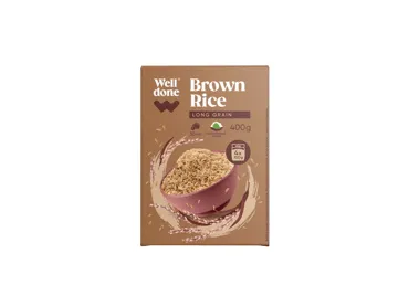 Brūnie rīsi WELL DONE 4x100g