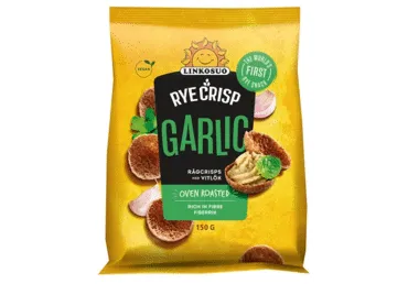Ruginės duonos traškučiai LINKOSUO, česnakų skonio, 150 g