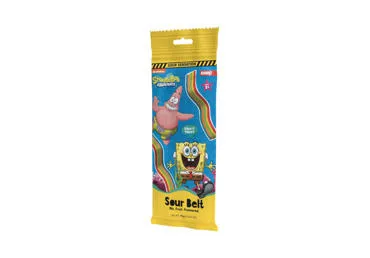 Rūgščios guminukų juostelės SPARKLES SPONGEBOB, 75 g