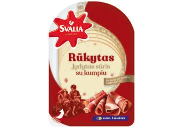 Rūk. lydyt. sūris SVALIA su kumpiu (riekelės), 45% rieb.s.m., 150 g