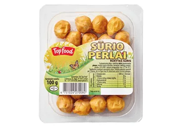 Rūkyto sūrio perlai, 19 % rieb. s. m., 100 g