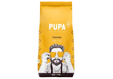 Rūšinės kavos pupelės PUPA COLOMBIA 100 % ARABIKA, 1 kg