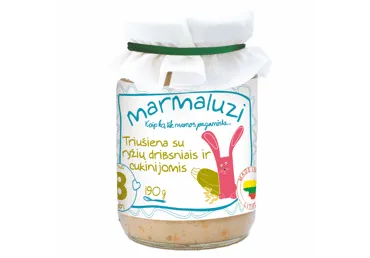 Ryžiai MARMALUZI su triušiena ir cukinijomis, nuo 8 mėn., 190 g