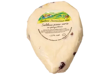 S. JASINEVIČIAUS saldaus pieno sūris su spanguolėmis, 22 %, 1 kg