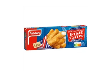 Šald. aliask. rudag. menkių filė lazdelės FINDUS FISH&CHIPS, 364 g