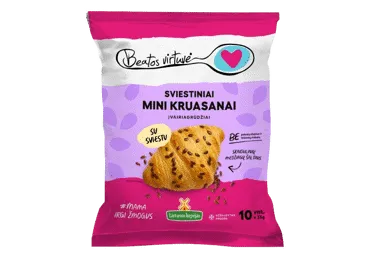 Šald. įvairiagrūdžiai sviest., mini kruasanai BEATOS VIRTUVĖ, 350 g